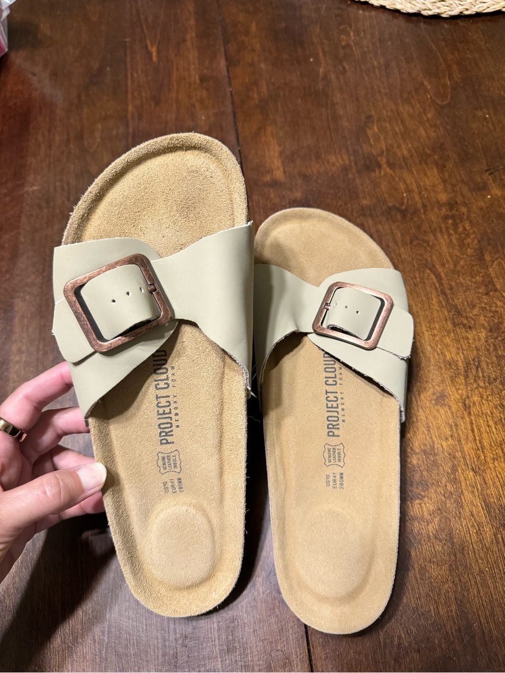 Project Cloud Venita Sandals Beige Cream Rose Gold Women’s 10